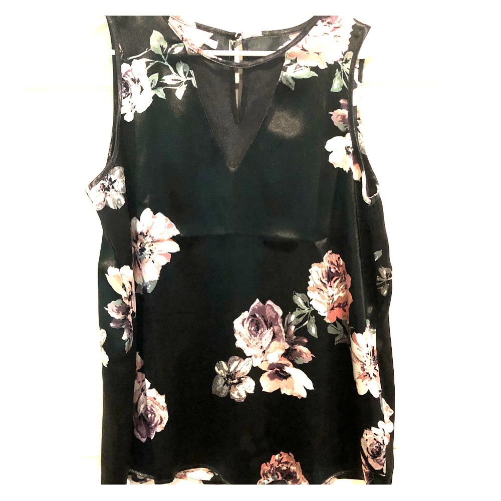 Silky floral tank